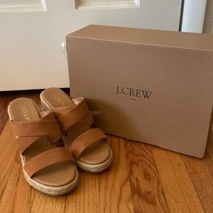 J. Crew Espadrille mule wedge sandals